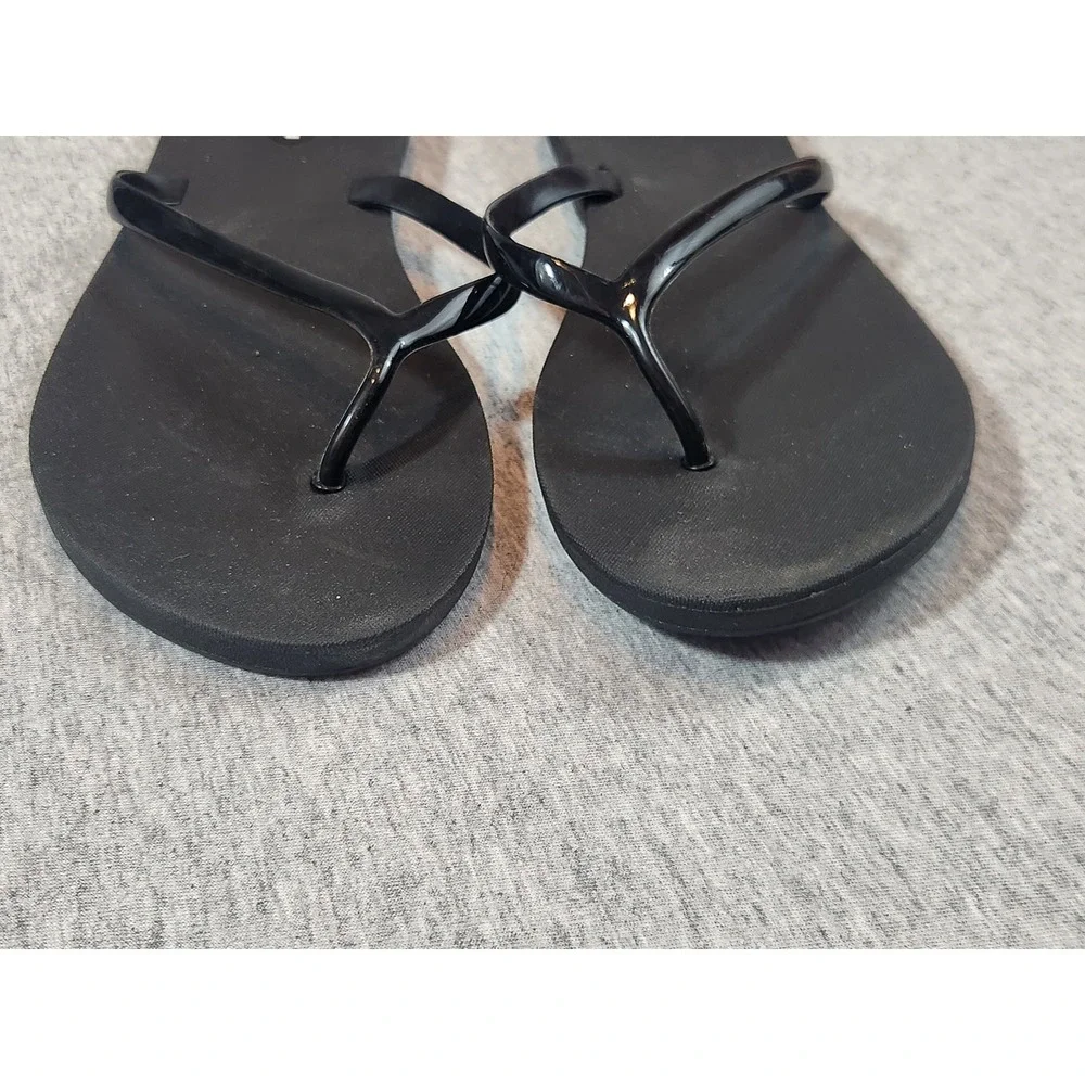 Okabashi Flip Flop Sandals Womens Size 9 Black Good Minimalist Thong Made in USA